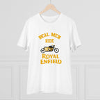 Generic Men's PC Cotton Bike Ride Design Printed T Shirt (Color: White, Thread Count: 180GSM)