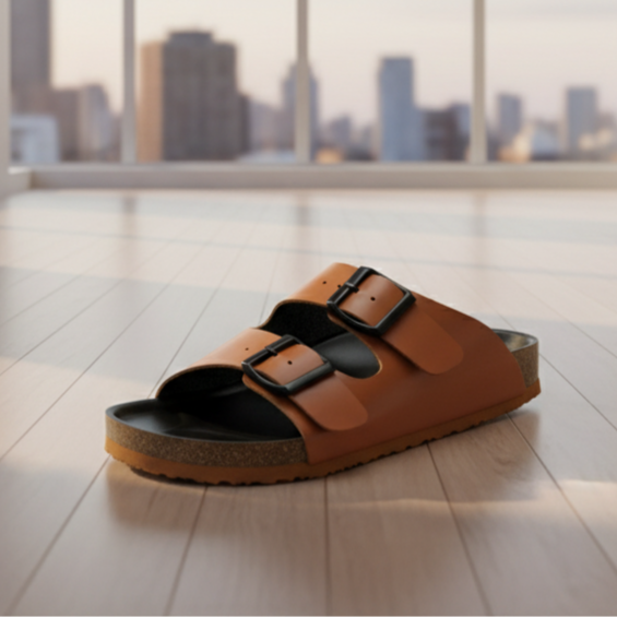 Generic Unisex Cork Fashionable, Comfortable And Trendy Cork Sandals (Tan)