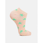 Generic 4 Pairs Women's Casual Cotton Blended Printed Ankle length Socks (Assorted)