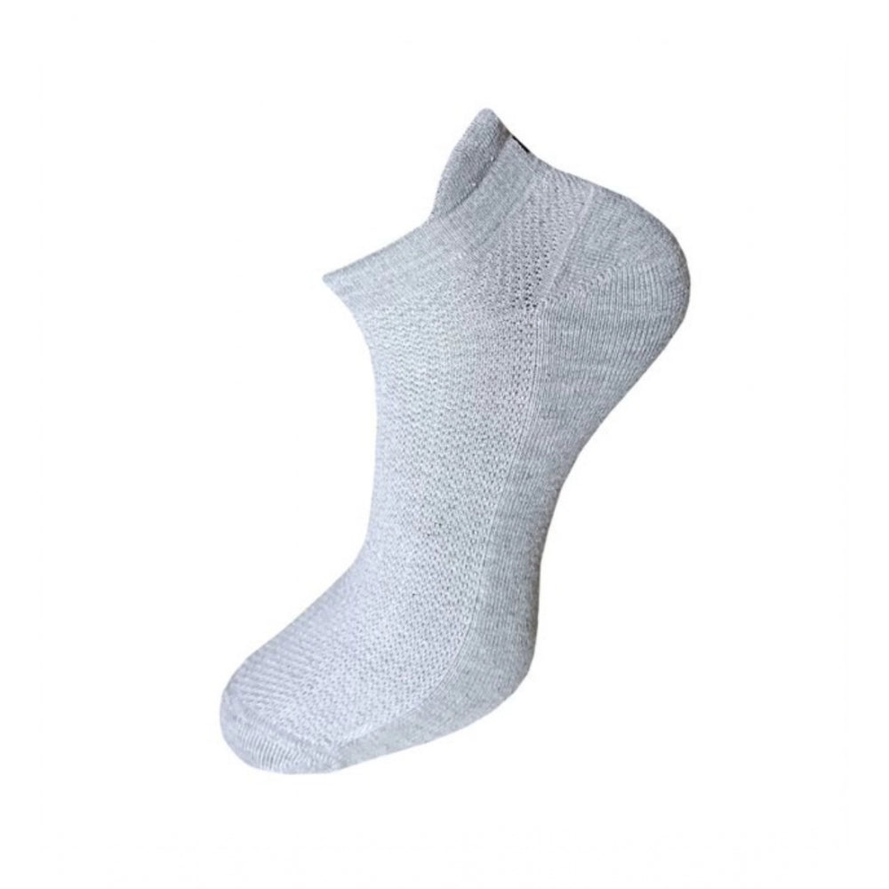 Generic 3_Pair Set Unisex Casual Cotton Solid Ankle Length Socks (Multicolor)