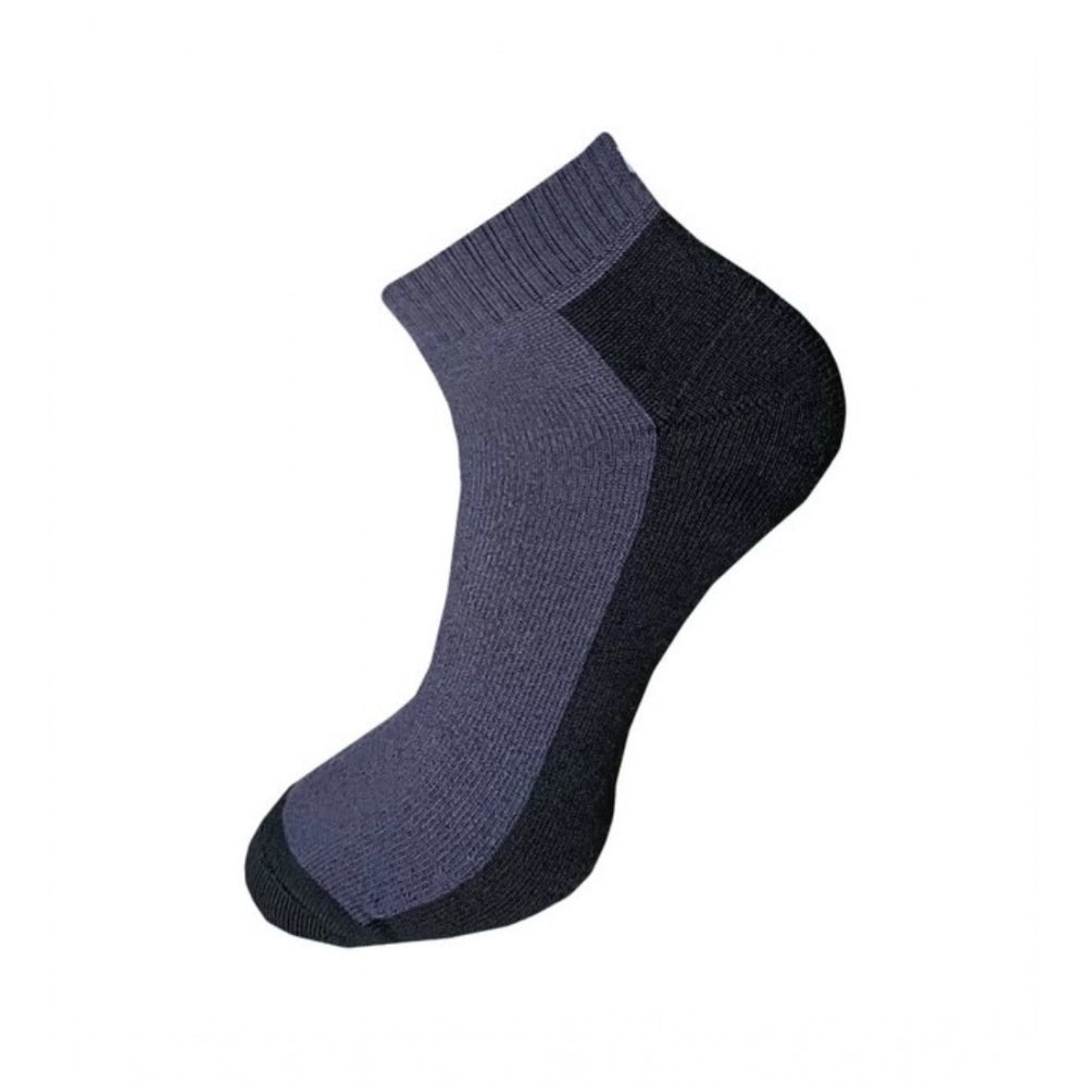 Generic 3_Pair Set Unisex Casual Cotton Solid Ankle Length Socks (Multicolor)