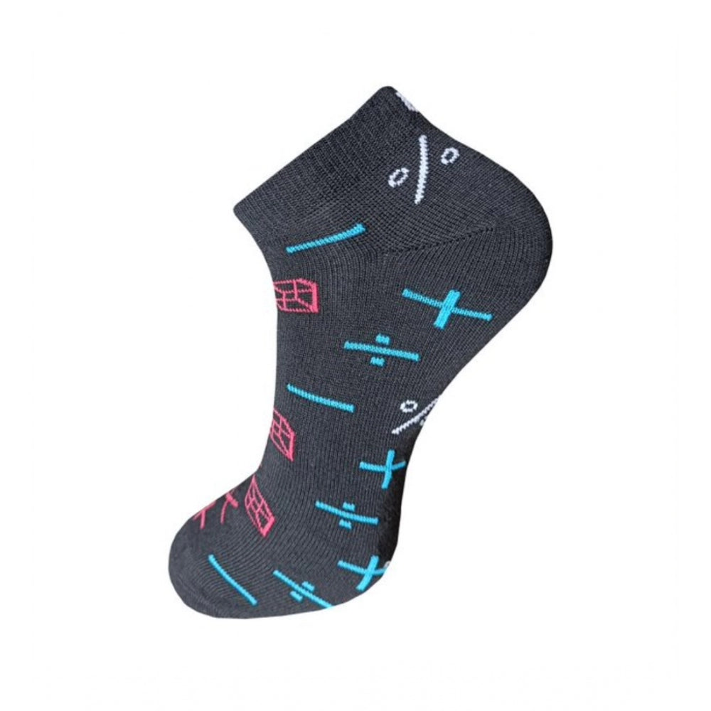Generic 3_Pair Set Unisex Casual Cotton Printed Ankle Length Socks (Multicolor)