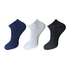 Generic 3_Pair Set Unisex Casual Cotton Solid Ankle Length Socks (Multicolor)