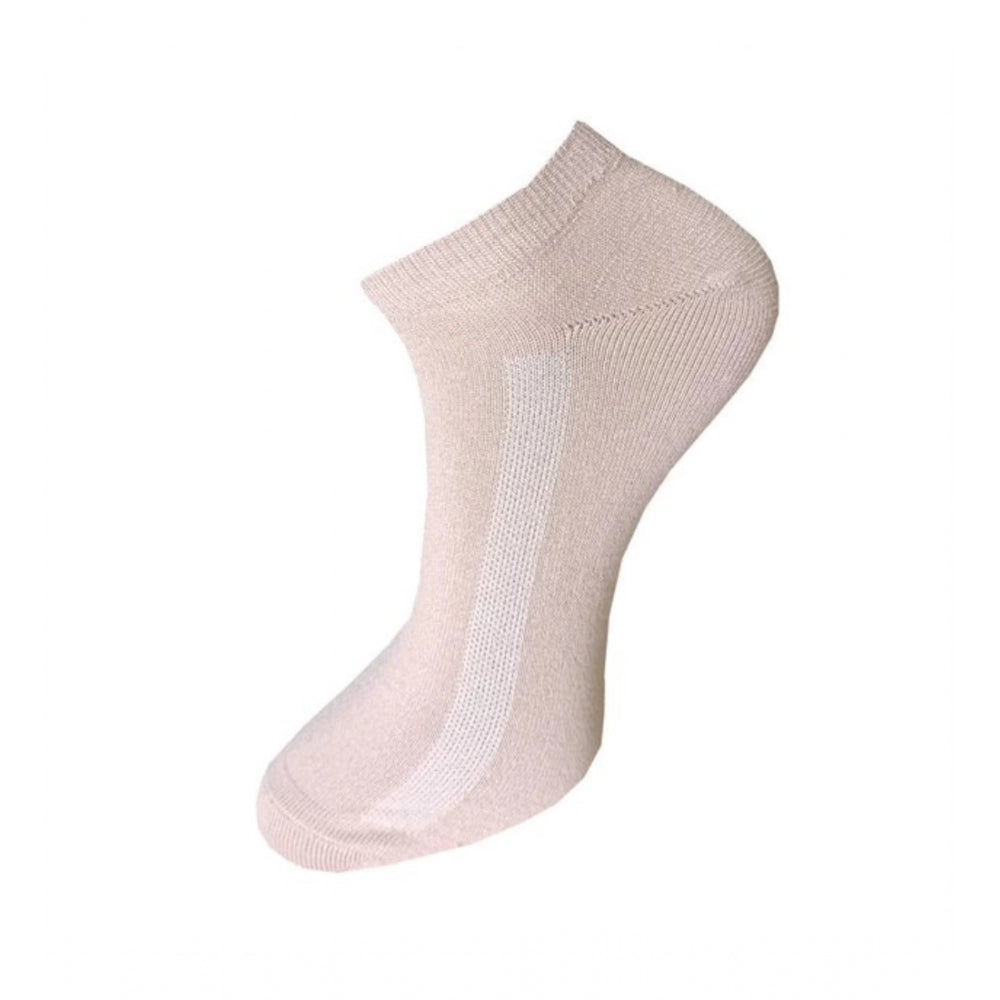 Generic 3_Pair Set Unisex Casual Cotton Solid Ankle Length Socks (Multicolor)