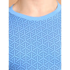 Generic Men's Casual Cotton Printed Round Neck Half Sleeve T-Shirt (LightBlue)