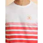 Generic Men's Casual Cotton Printed Round Neck Half Sleeve T-Shirt (Red)