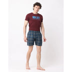 Generic Pack_of_2 Men's Polycotton Checked Boxer Shorts (Multicolor)
