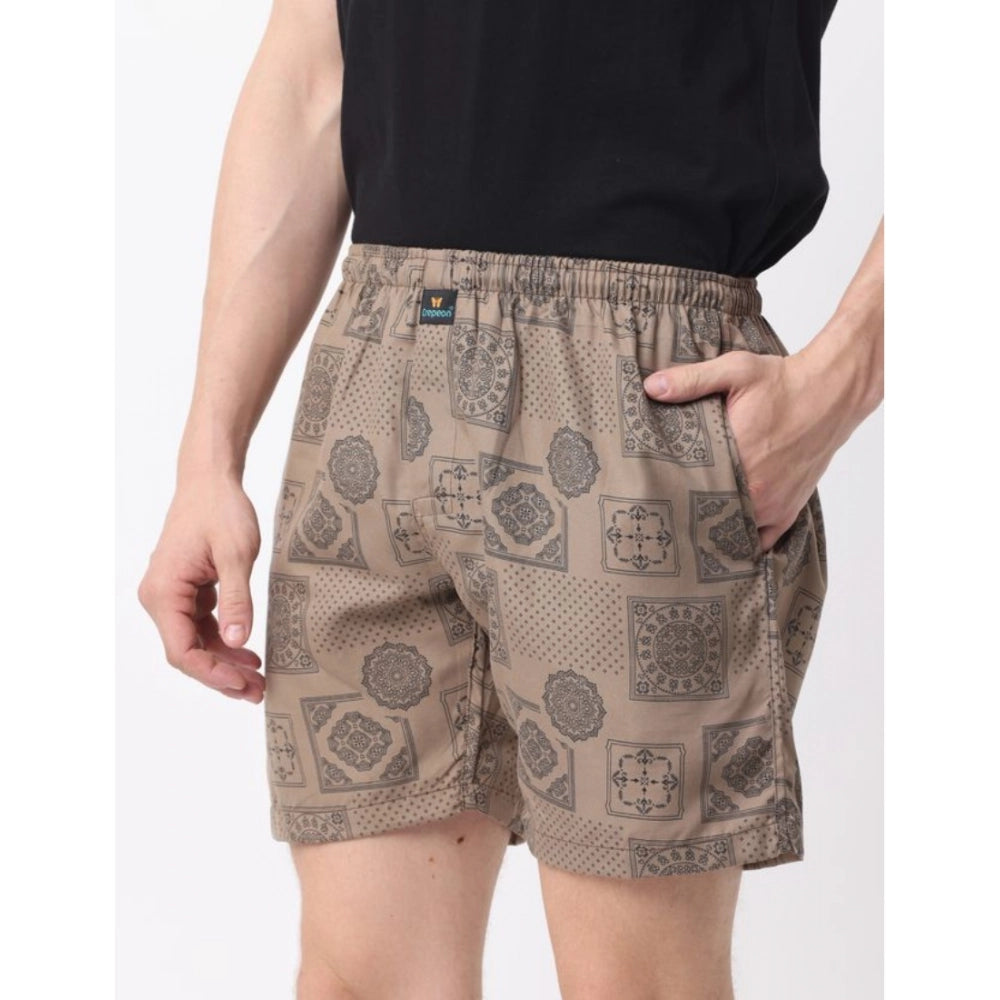 Generic Pack_of_2 Men's Polycotton Printed Boxer Shorts (Multicolor)