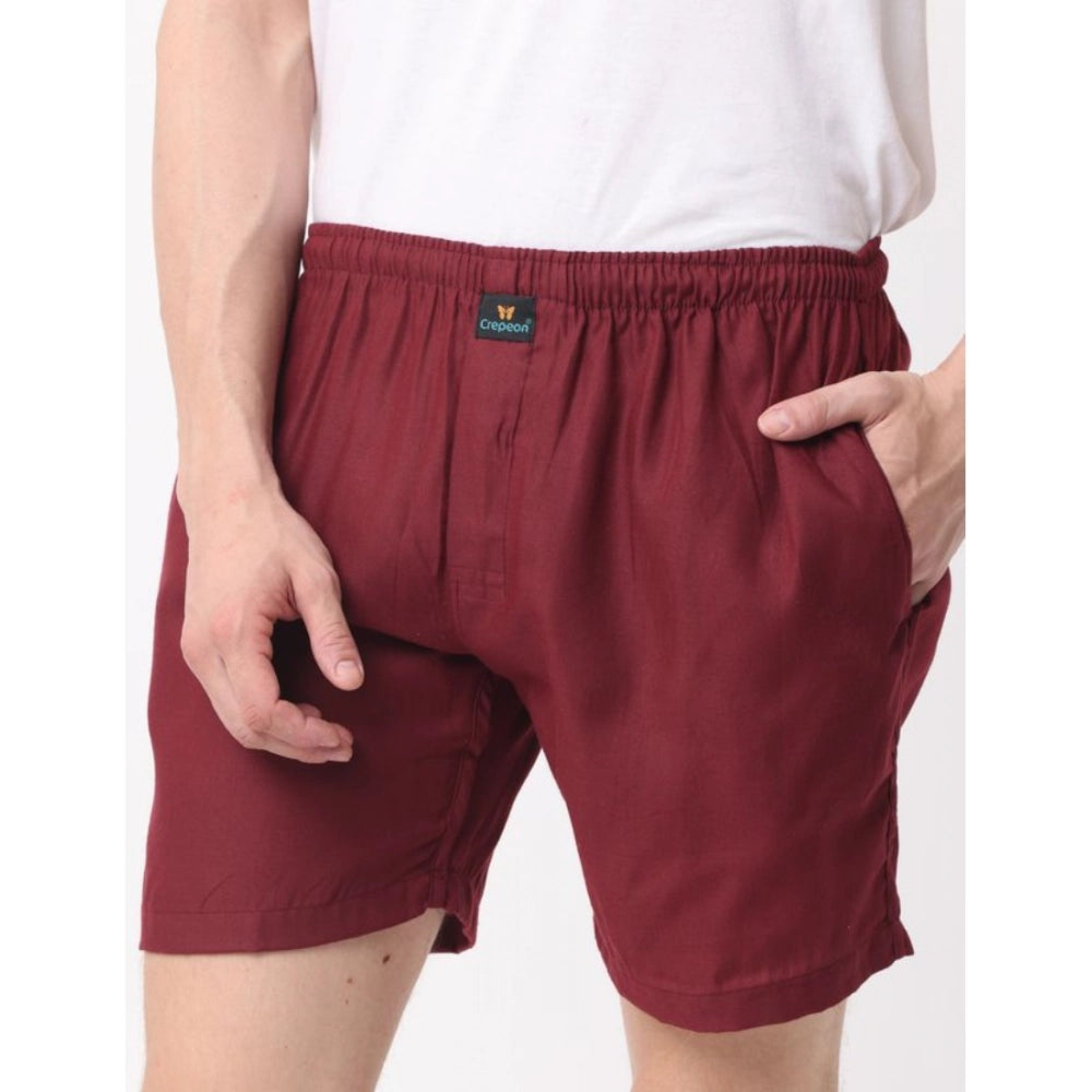 Generic Pack_of_2 Men's Polycotton Solid Boxer Shorts (Multicolor)