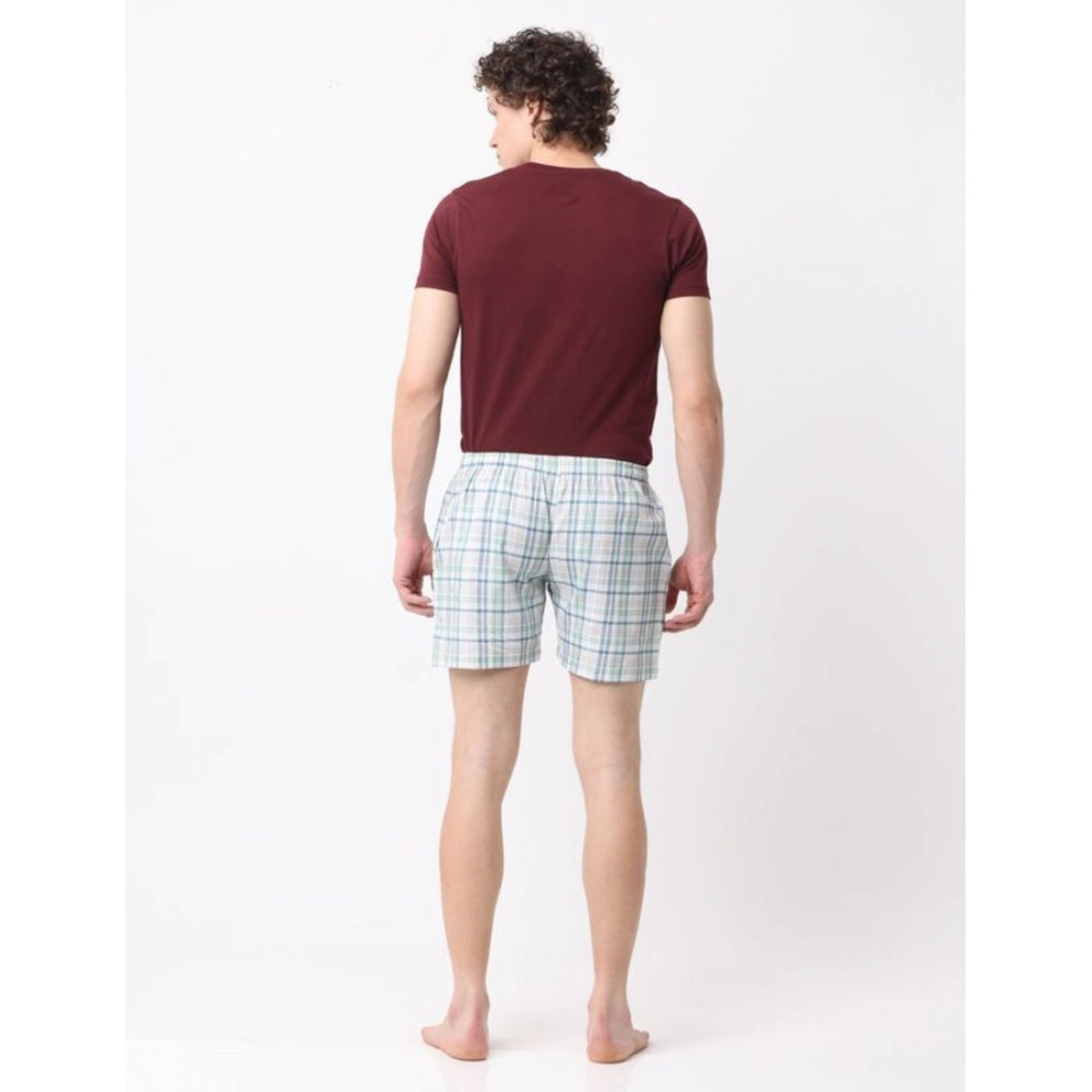 Generic Pack_of_2 Men's Polycotton Checked Boxer Shorts (Multicolor)