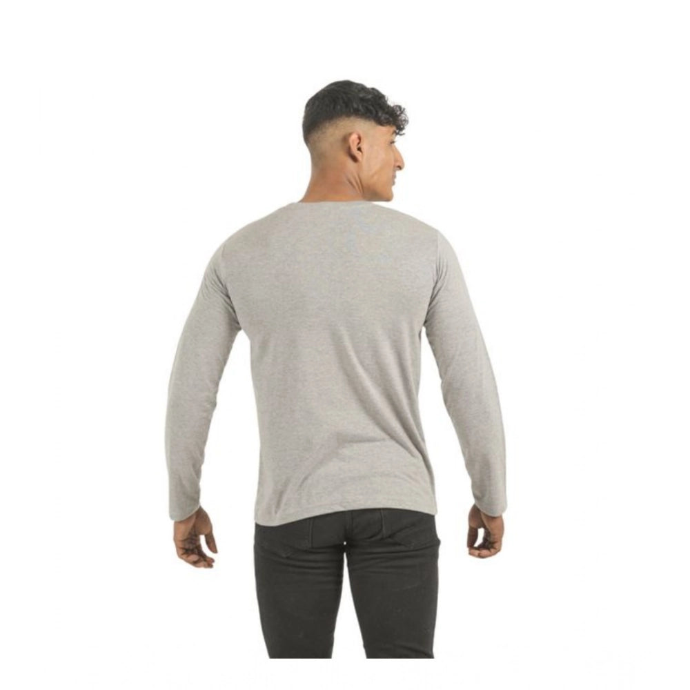 Generic Pack of 2 Men's Casual Cotton Solid Full Sleeve Tshirts (Multicolor)