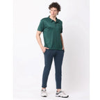 Generic Pack of 2 Men's Casual Cotton Blend Solid Short Sleeve Tshirts (Multicolor)