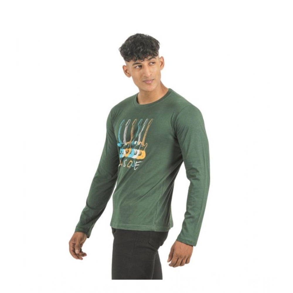 Generic Pack of 2 Men's Casual Cotton Printed Full Sleeve Tshirts (Multicolor)