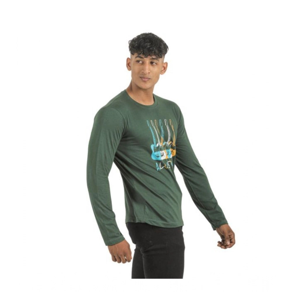 Generic Pack of 2 Men's Casual Cotton Printed Full Sleeve Tshirts (Multicolor)