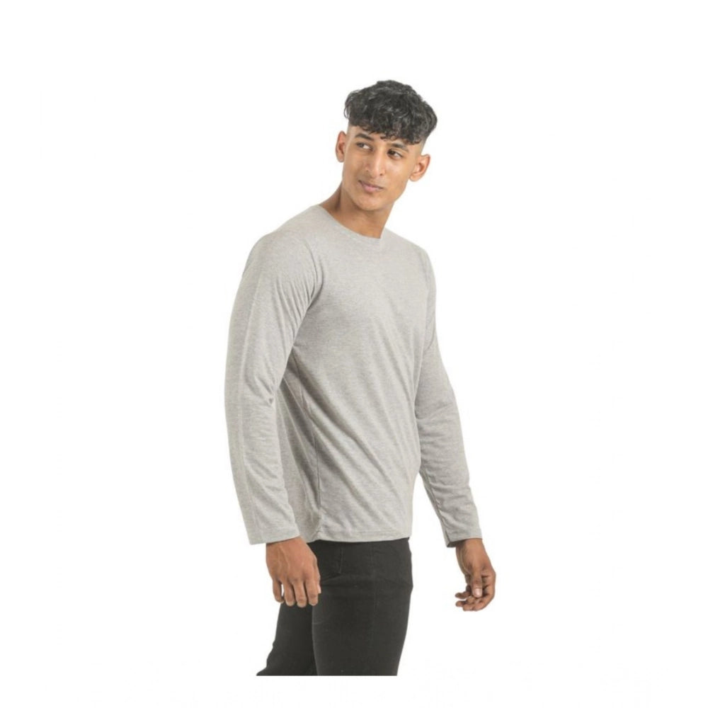 Generic Pack of 2 Men's Casual Cotton Solid Full Sleeve Tshirts (Multicolor)