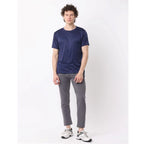 Generic Pack of 2 Men's Casual Polyester Blend Solid Short Sleeve Tshirts (Multicolor)