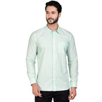 Generic Men's Casual Cotton Full Sleeve Solid Shirt (Sea Green)