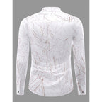 Generic Men's Casual PollyCotton Textured Full Sleeve Collar Shirt (Brown)