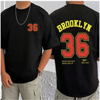 Generic Men's Casual Cotton Blend Printed Round Neck Half Sleeve T-Shirt (Black)