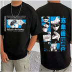 Generic Men's Casual Cotton Blend Printed Round Neck Half Sleeve T-Shirt (Black)