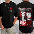 Generic Men's Casual Cotton Blend Printed Round Neck Half Sleeve T-Shirt (Black)