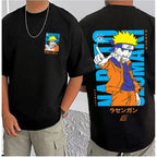 Generic Men's Casual Cotton Blend Printed Round Neck Half Sleeve T-Shirt (Black)