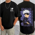 Generic Men's Casual Cotton Blend Printed Round Neck Half Sleeve T-Shirt (Black)