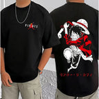 Generic Men's Casual Cotton Blend Printed Round Neck Half Sleeve T-Shirt (Black)