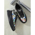 Generic Men's Casual Synthetic Lace-ups Casual Shoes (Black)