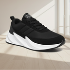 Generic Men's Casual Synthetic Lace-ups Casual Shoes (Black)