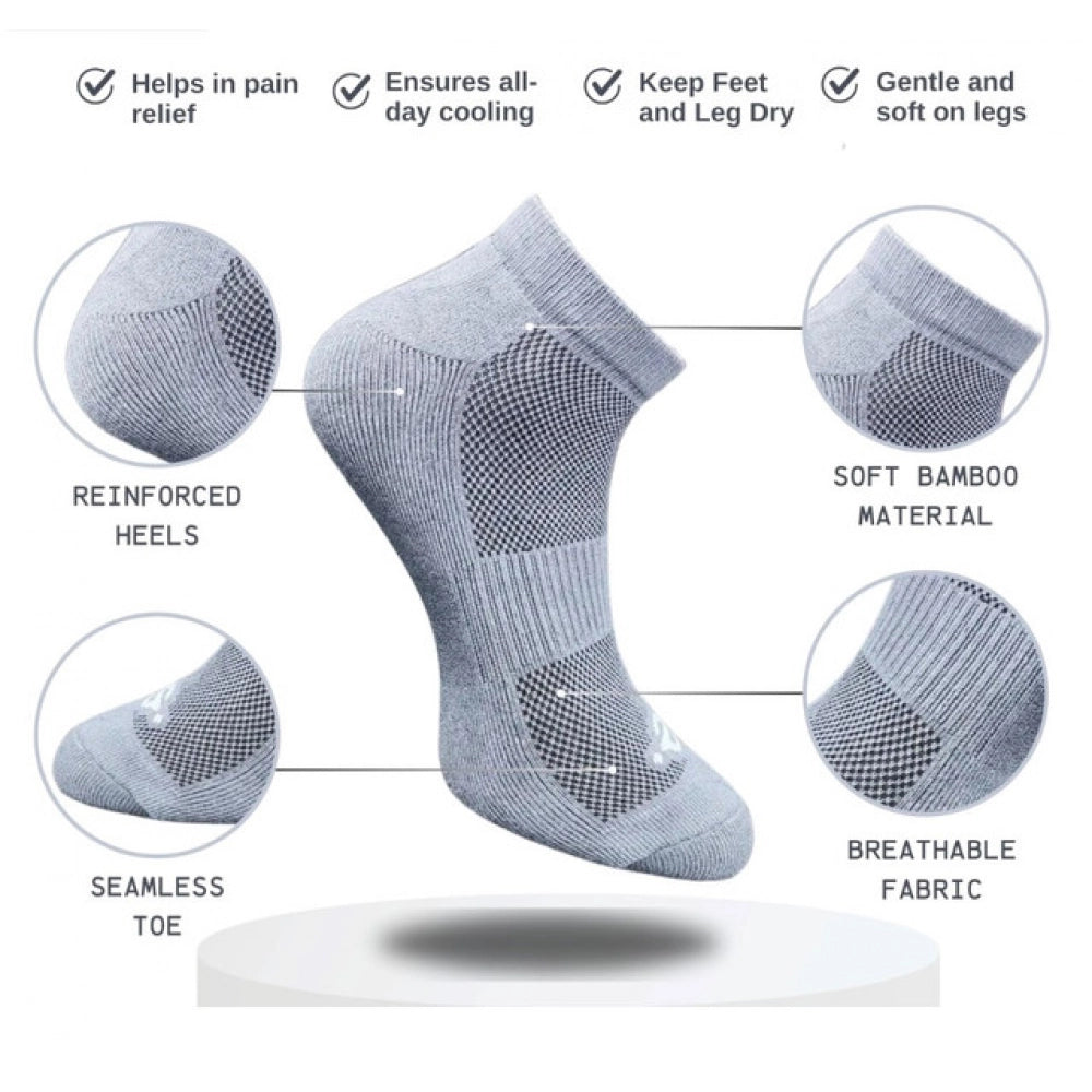 Generic 3_Pair Set Unisex Casual Cotton Printed Low Cut Socks (Multicolor)