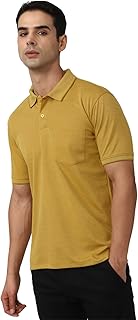 Men's Premium Regular Fit Half Sleeve Polo T-Shirt with Pocket | Cotton Rich | Birds Eye Interlock Weave