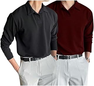 Men's Lycra Blend Regular Fit Polo T-Shirt Plain & Versatile (Available in Plus Size and Combo Pack of 2)