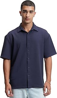 Men's Solid Loose Fit Shirt